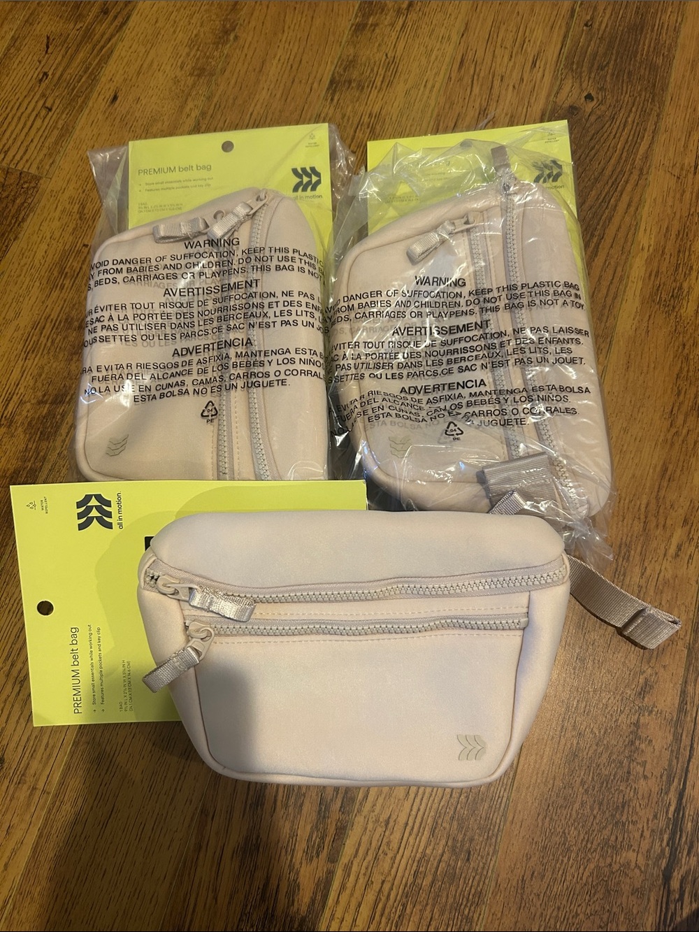 All in Motion premium belt bags- bundle of 3!